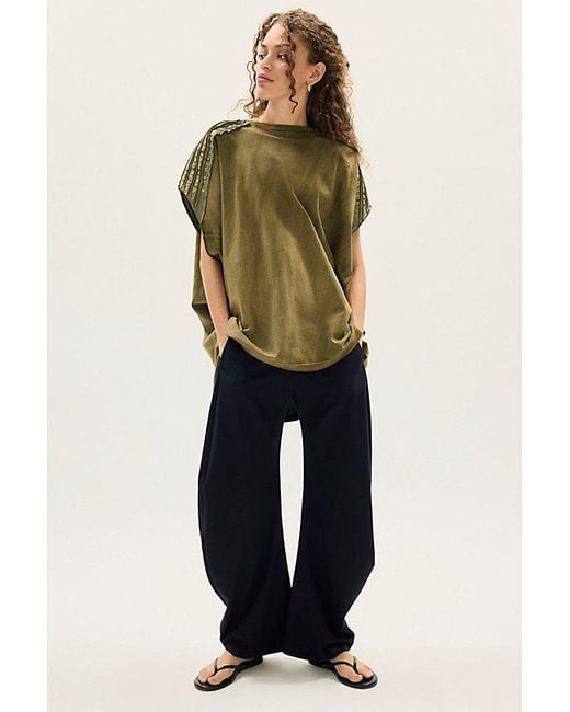 Free People Green Studded Glory Tee