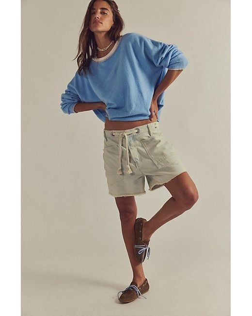 Free People Blue See Me Softspun Pullover