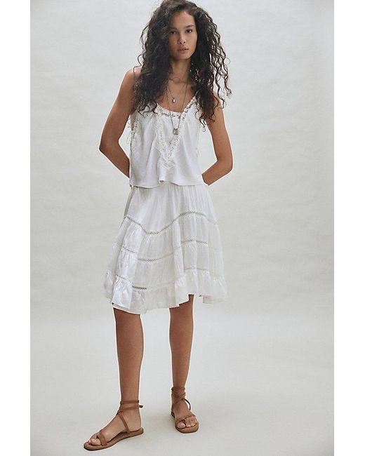 Free People White Washed Nora Skirt