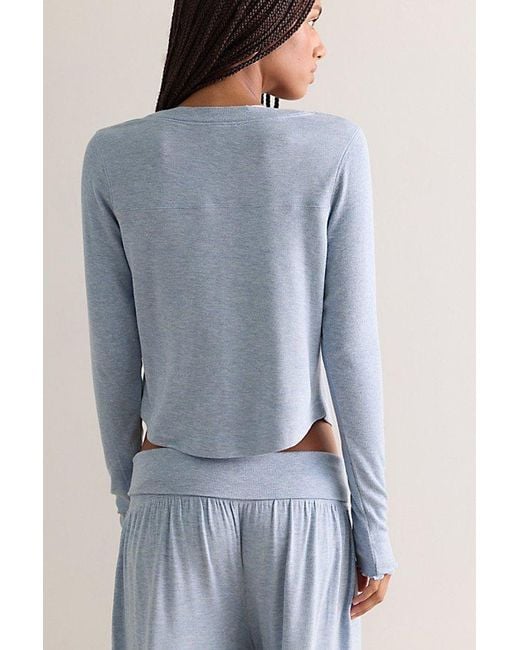 Intimately By Free People Blue Dream State Henley Top By