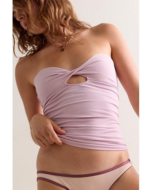 Intimately By Free People Pink Simply Soft Twist Tube Top By