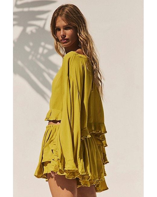 free-est Yellow Delilah Skort Set By