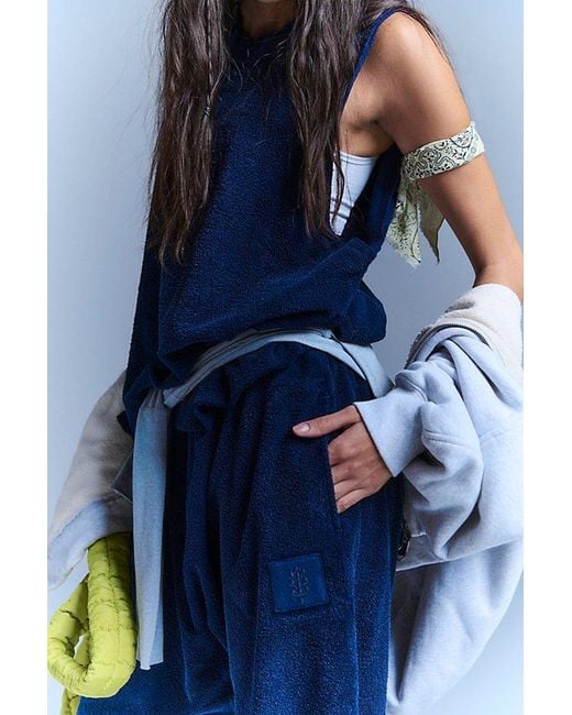 Fp Movement Blue Towel Terry Relaxed Set