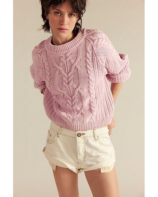 One Teaspoon Pink Oneteapsoon Bandits Low-Waist Denim Shorts By
