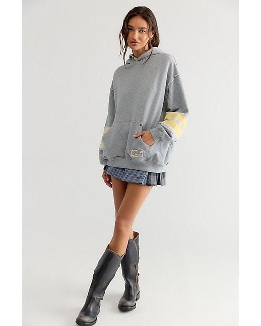 Free People Gray Field Day Hoodie