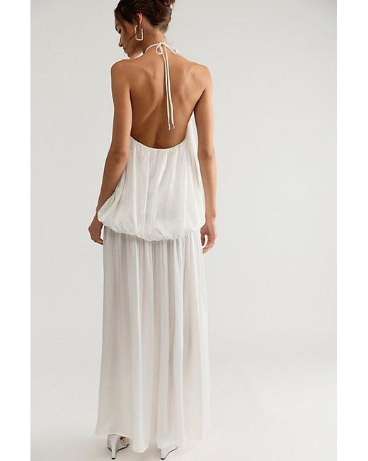 Third Form White Dreamt Halter Maxi Dress