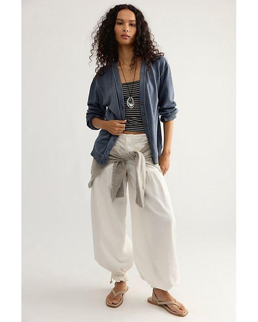 Free People Blue Take It Easy Cardigan