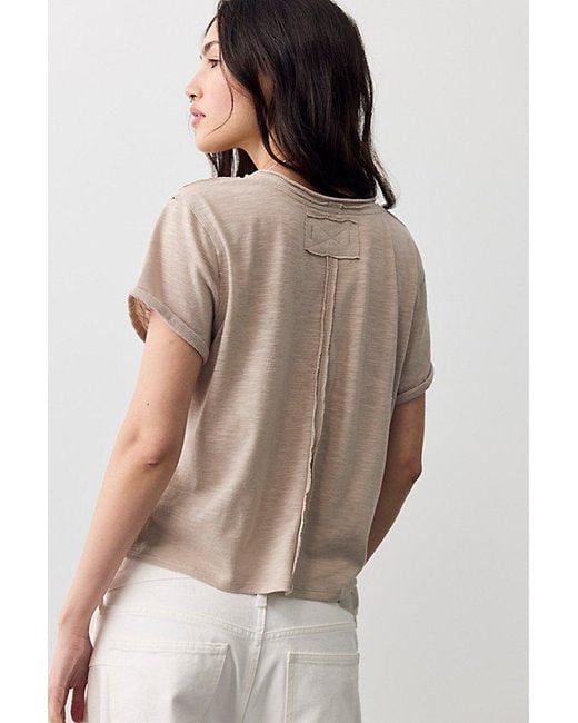 Free People Brown Take 2 Tee