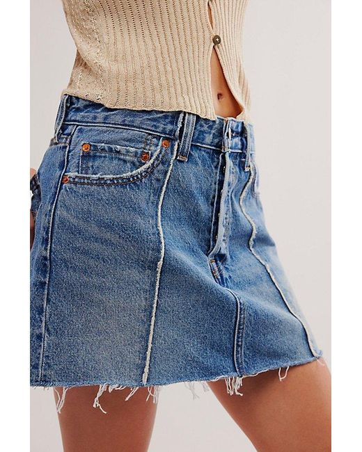 Levi's Blue Recrafted Icon Skirt