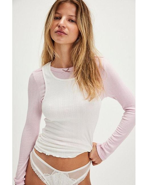 Intimately By Free People White Fresh In Love Tank Top