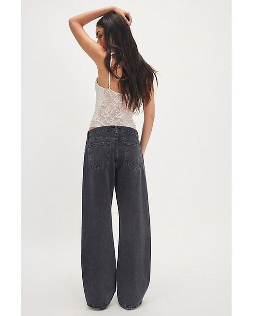 Agolde Blue Low-Rise Loose Jeans