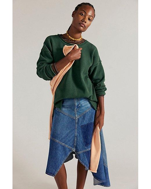 Free People Blue Ella Roll-Neck Sweater