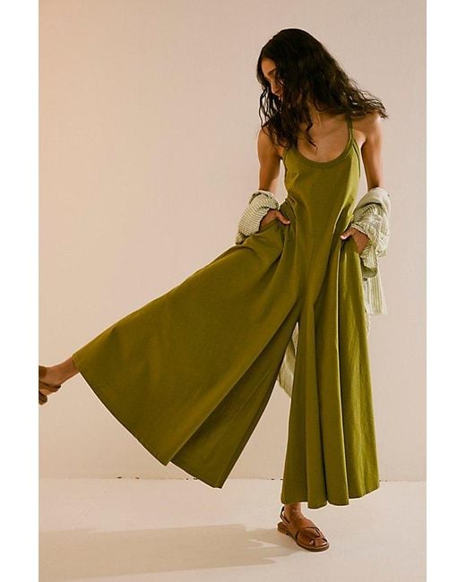 Free People Green Cindy One-Piece