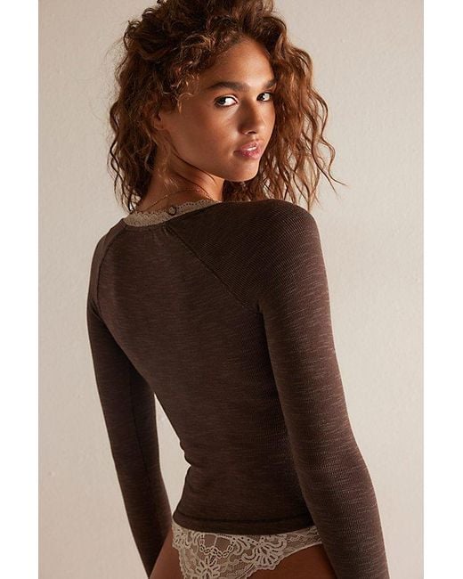 Intimately By Free People Brown A Little Bit Layering Top By
