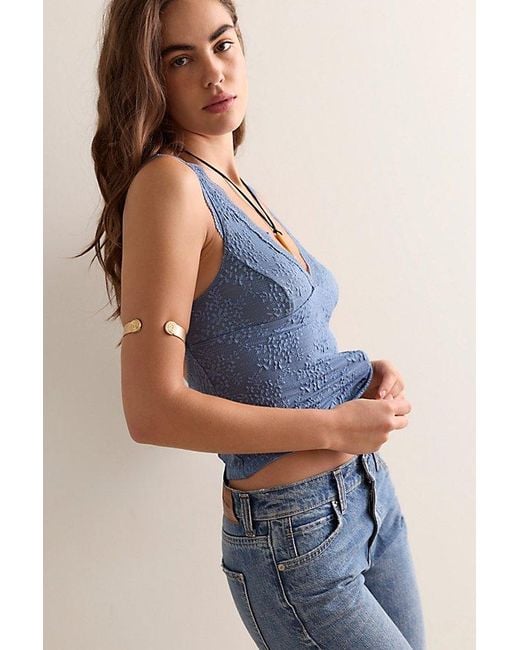 Intimately By Free People Blue Loved You First Lace Cami By