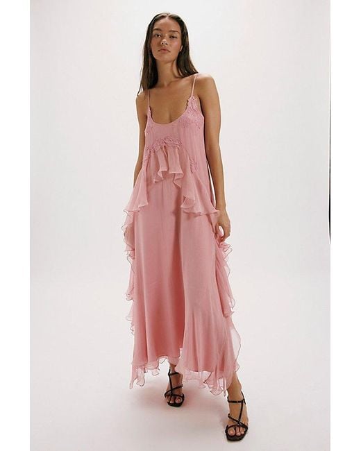 pink women's angel flowy dress Angelina Maxi or dress it up with statement earrings and metallic accessories for special occasions   Angel Baby Mesh