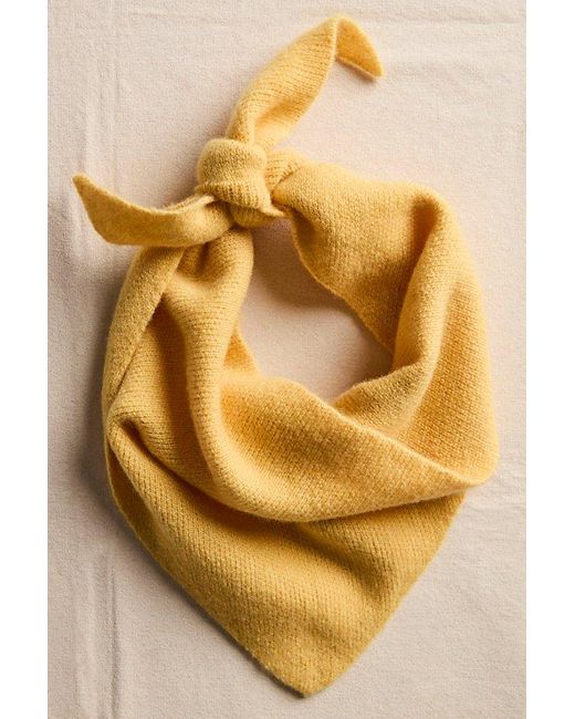 Free People Yellow Perfect Cashmere Triangle Scarf