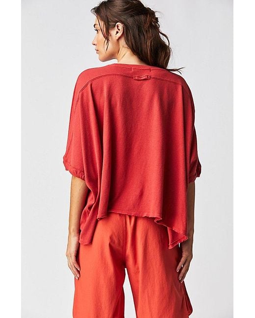 Free People Red We The Free Cc Tee