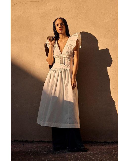 free-est Brown Bring The Bubble Midi Dress By
