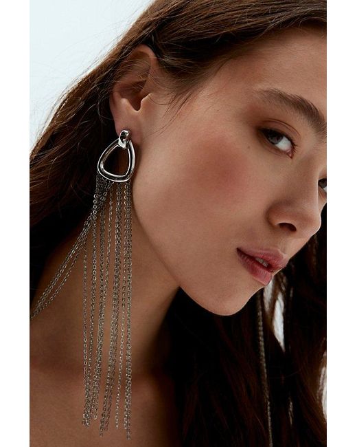 Free People Natural Briana Fringe Earrings