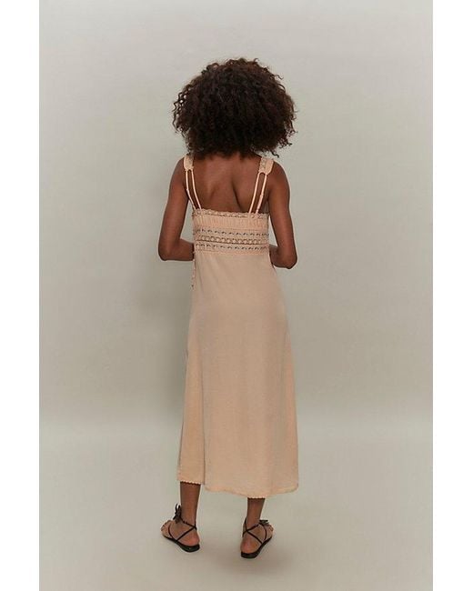 Intimately By Free People Brown Ever After Midi Slip Dress By