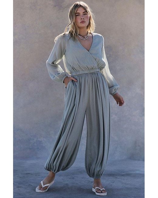 Free People Brown Lino Pant Set