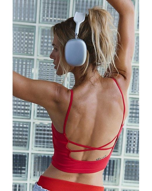 Fp Movement Gray Tighten Up Strappy Back Tank