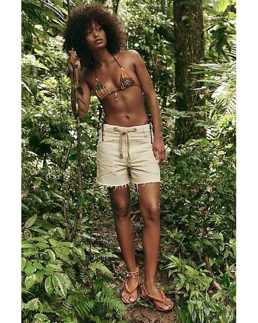 Free People Natural Moxie Barrel Shorts