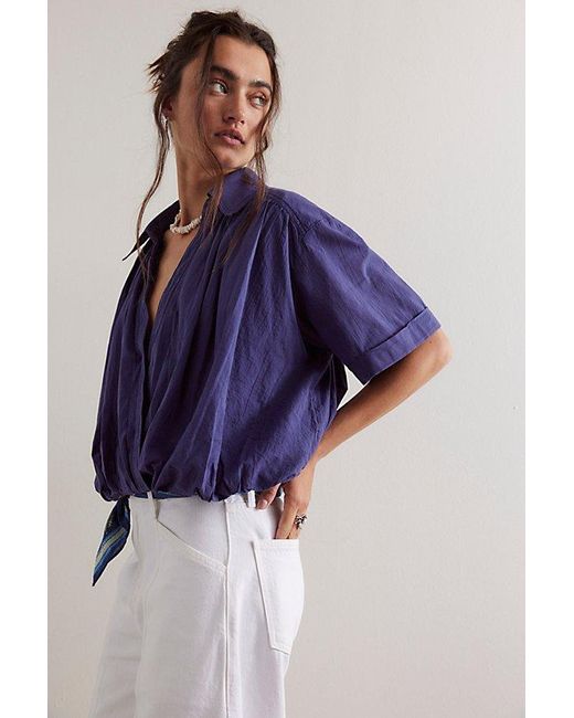 Free People Blue We The Free Benny Shirt