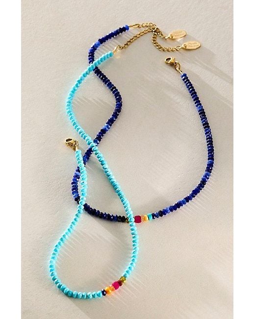 Meredith Waterstraat Blue Stone Necklace