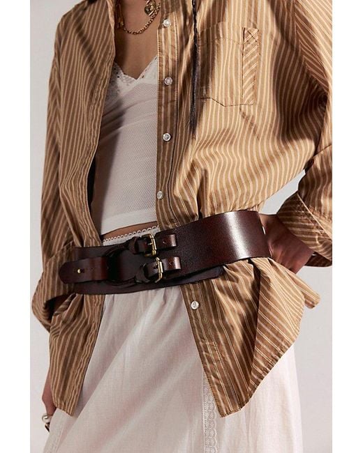 Free People Brown Everhart Hip Belt