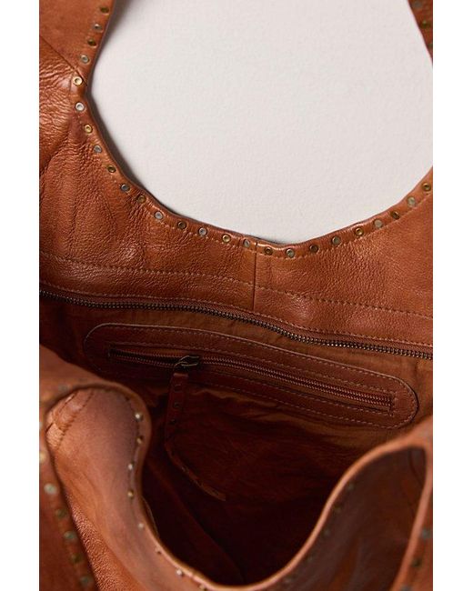 Free People Brown Sawyer Stud Tote