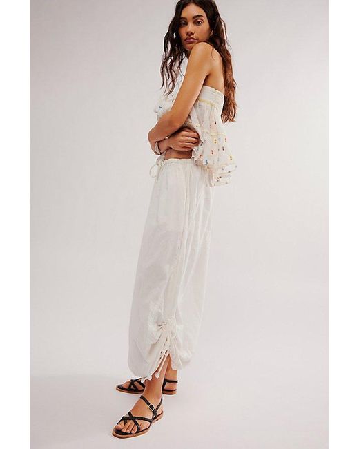 Free People White Picture Perfect Parachute Skirt