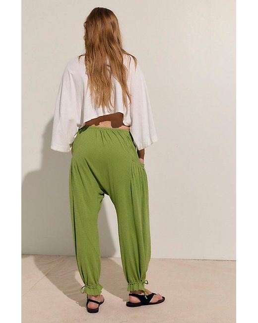 free-est Green Dew Drop Harem Pants By