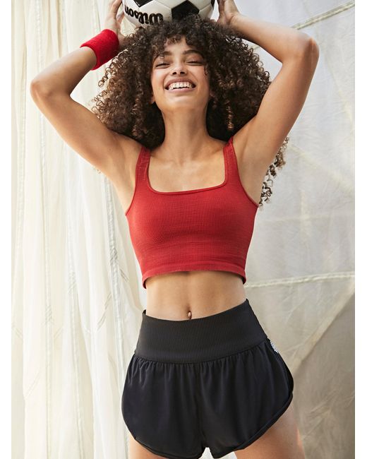 Free People Happiness Runs Square Neck Crop - Lyst
