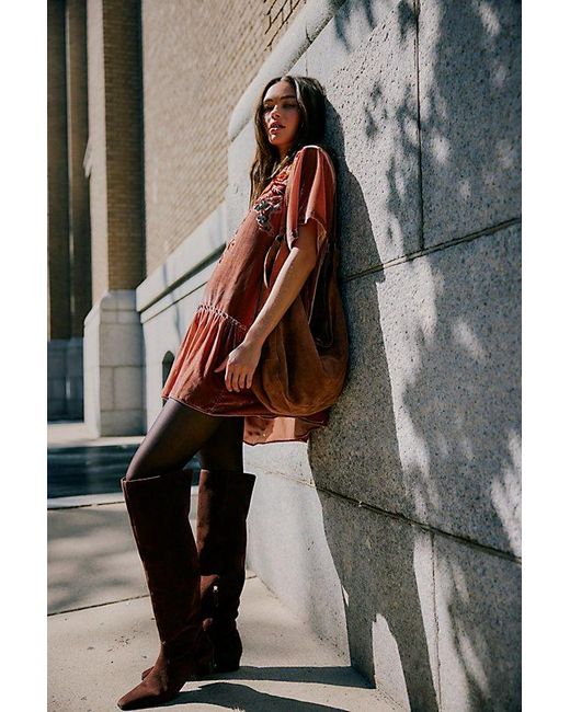 Free People Sweet Echoes Velvet Mini Dress | Lyst