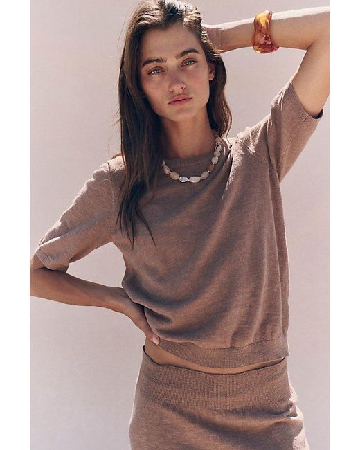 free-est Green Isabella Sweater Skirt Set