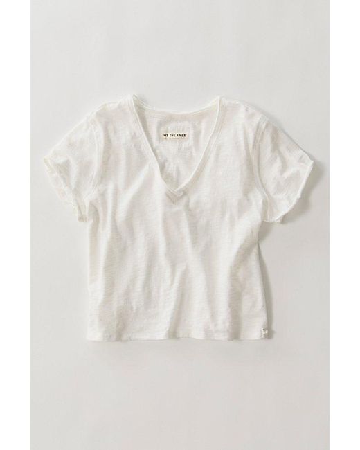 Free People White We The Free Take 2 Tee