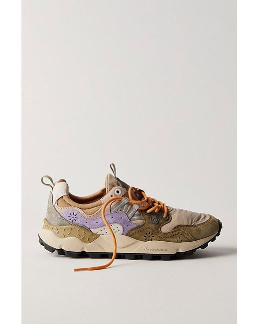 Flower Mountain Multicolor Mesh Leather Paneled Sneakers