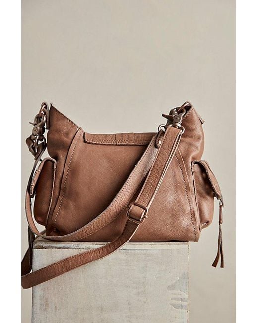 Free People Gray We The Free Baby Leigh Distressed Tote Bag