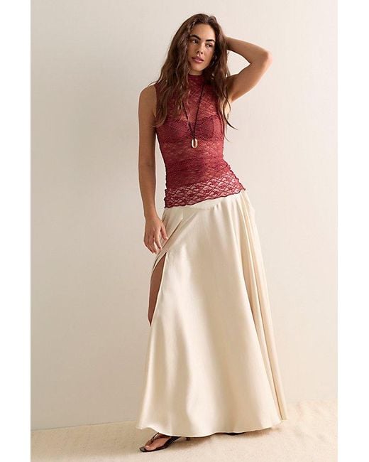 Intimately By Free People Red Pretty Problem Mock Neck Tank Top By