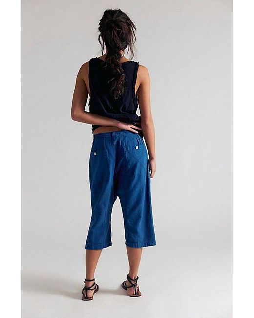 Free People Blue Maven Crop Harem Pants