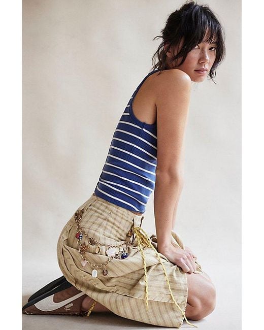 Free People Amelia Midi Skirt in Blue | Lyst