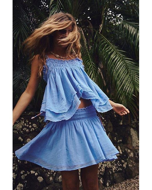 Free People Blue Layla Set