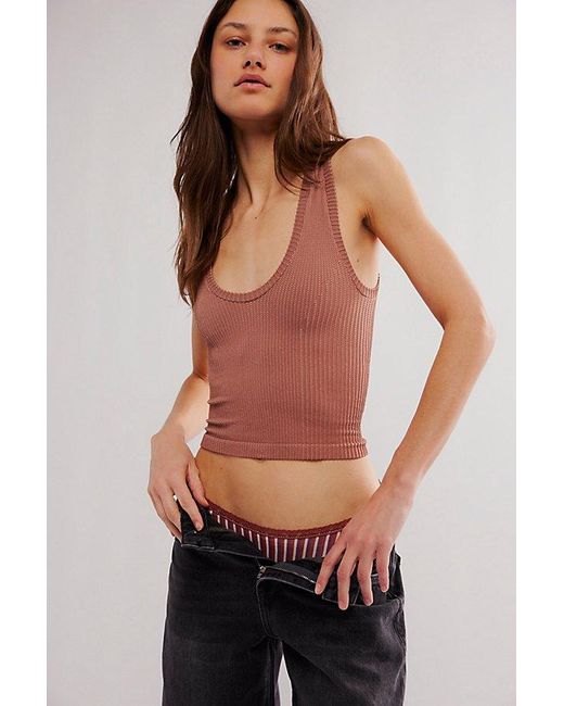 Intimately By Free People Multicolor Clean Slate Seamless Tank Top