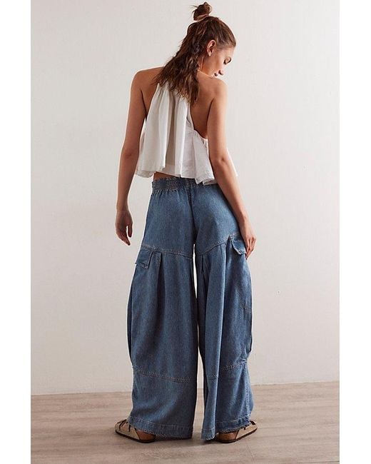 Free People Blue Soleil Balloon Jeans