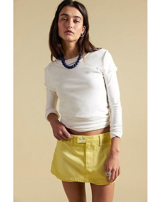 Free People Natural Gallivanting Peekaboo Skort