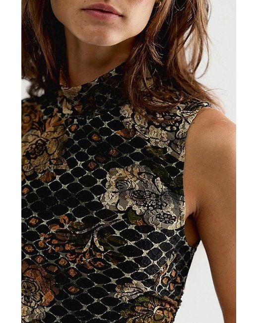 Free People Black Waverly Top