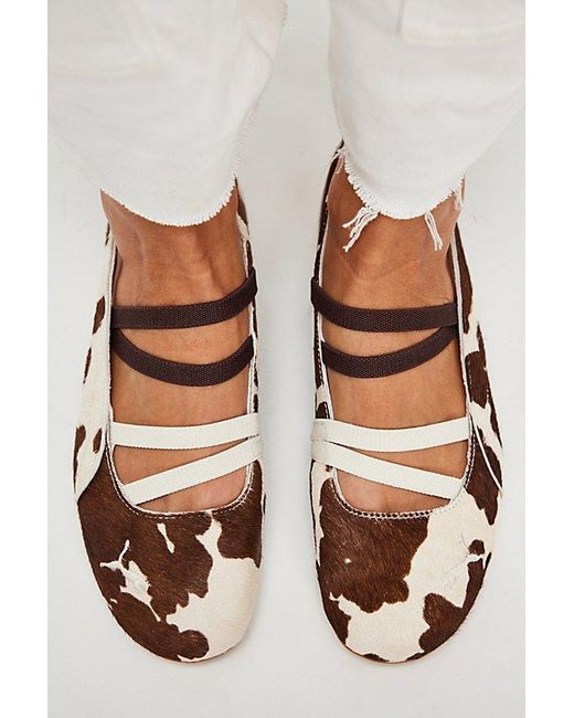 Free People White Puma Speedcat Cow Ballet Sneakers