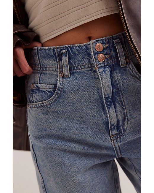 Free People Blue We The Free Aster Straight-Leg Jeans